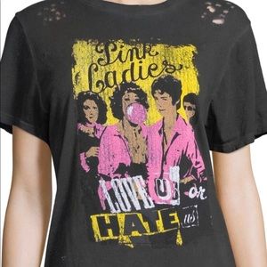 Distressed Pink Ladies T-shirt